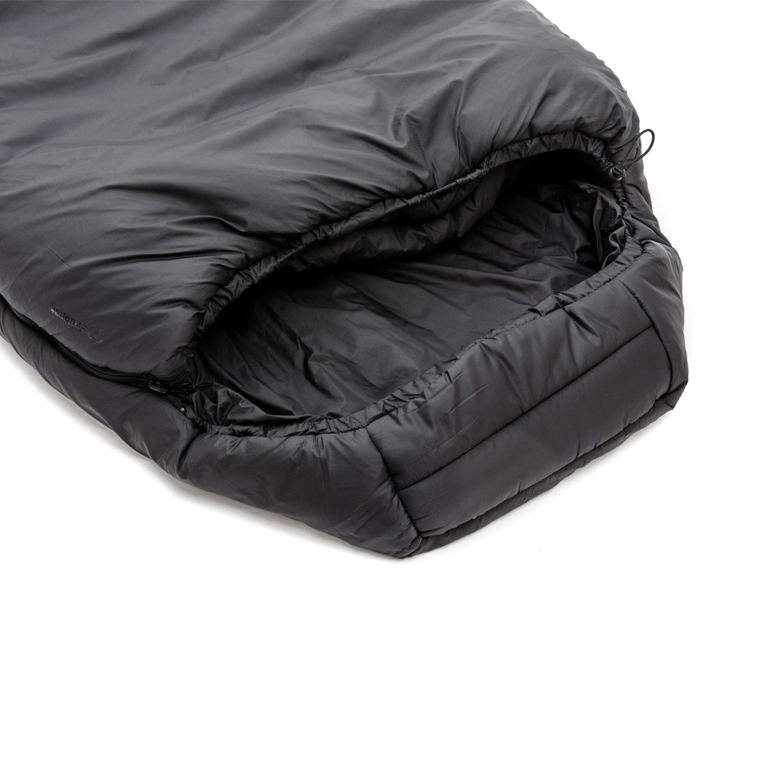 Snugpak Softie 15 Discovery Sleeping Bag - Lightweight & Compact for Backpacking, Camping, Hiking - Black - Perfect for Outdoor Adventures & Cold Weather Camping