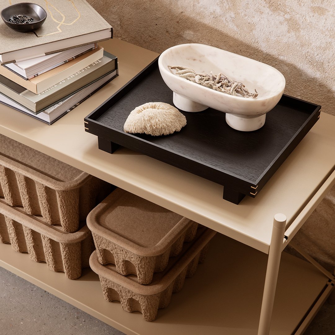 Ferm Living Bon Wooden Tray - Natural Wood Serving Tray for Breakfast, Coffee, Tea, and Home Decor | Scandinavian Style Wood Tray for Dining, Kitchen, and Living Room