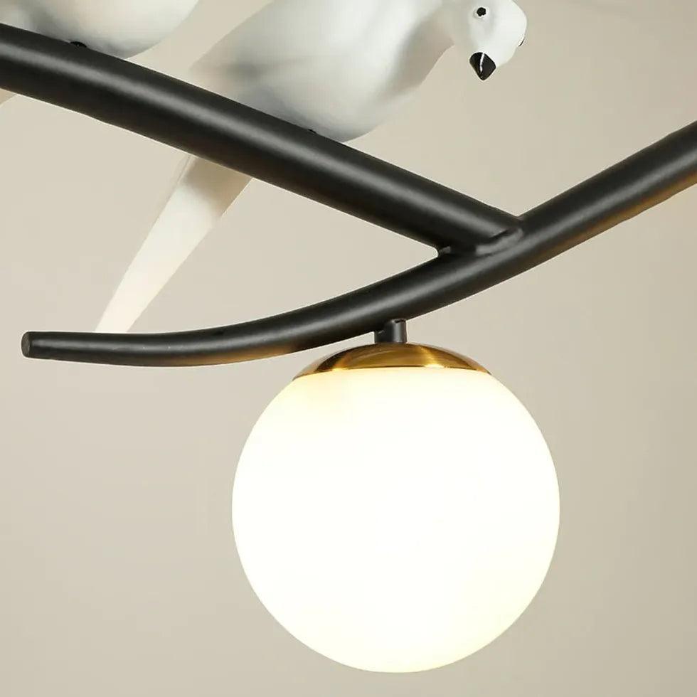 Stylish White Bird Pendant Light for Kitchen - Modern Farmhouse Ceiling Decor - Perfect for Dining Room, Bedroom, or Living Room Lighting