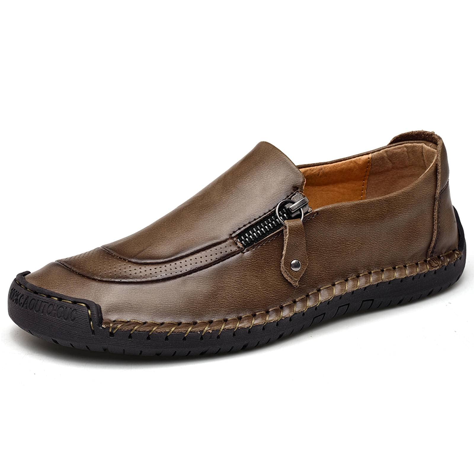 Genuine Leather Men's Loafers - Breathable Non-Slip Moccasin Driving Shoes for Casual Wear | Perfect for Office, Travel & Daily Comfort