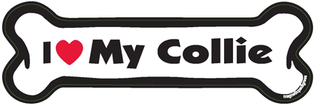I Love My Collie Bone Magnet - Fun Dog-Themed Refrigerator Magnet for Pet Lovers - Perfect for Home, Office, or Gifts