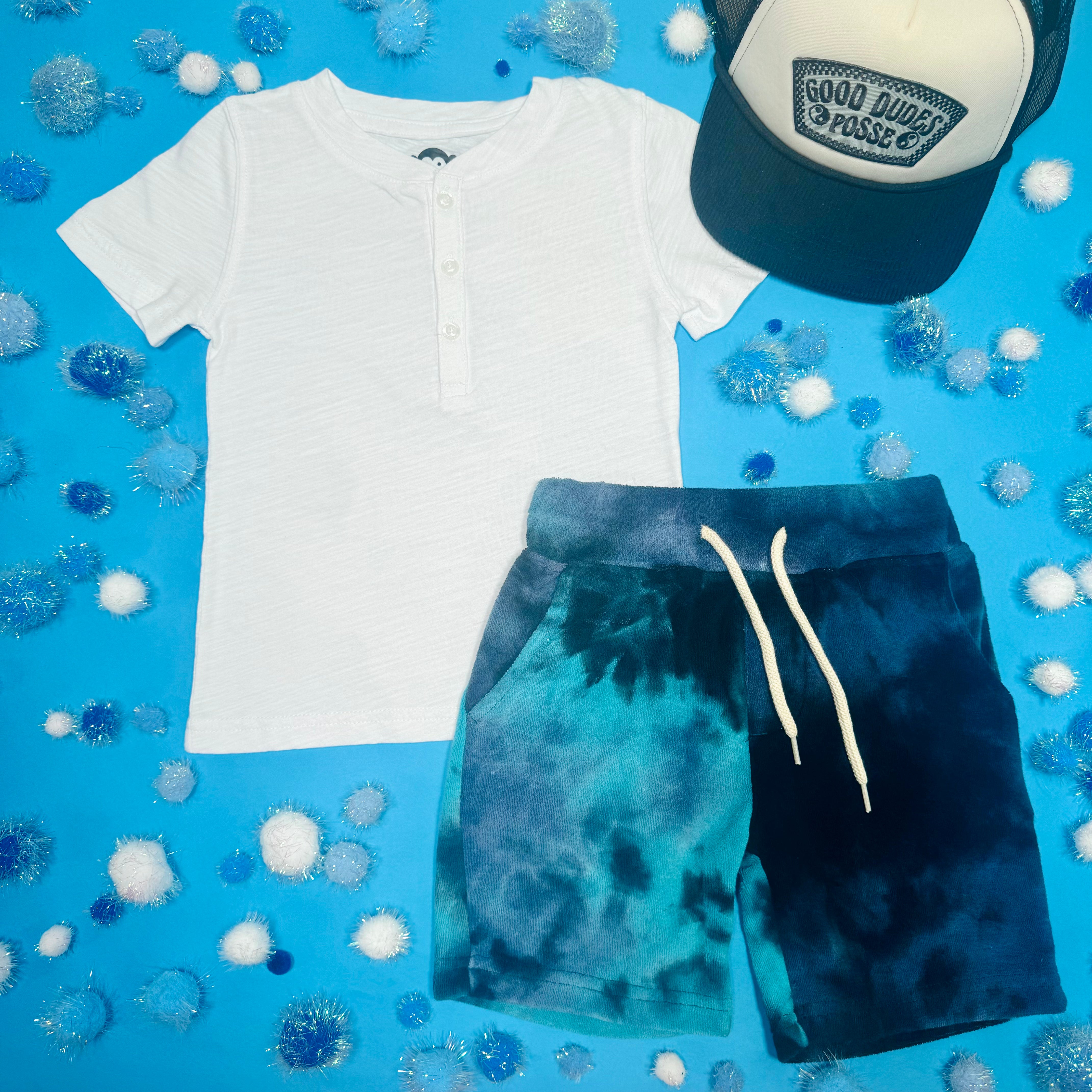 Stylish Tie-Dye Preston Terry Resort Shorts for Men - Comfortable Beach & Vacation Wear - Perfect for Summer, Poolside, and Casual Outings