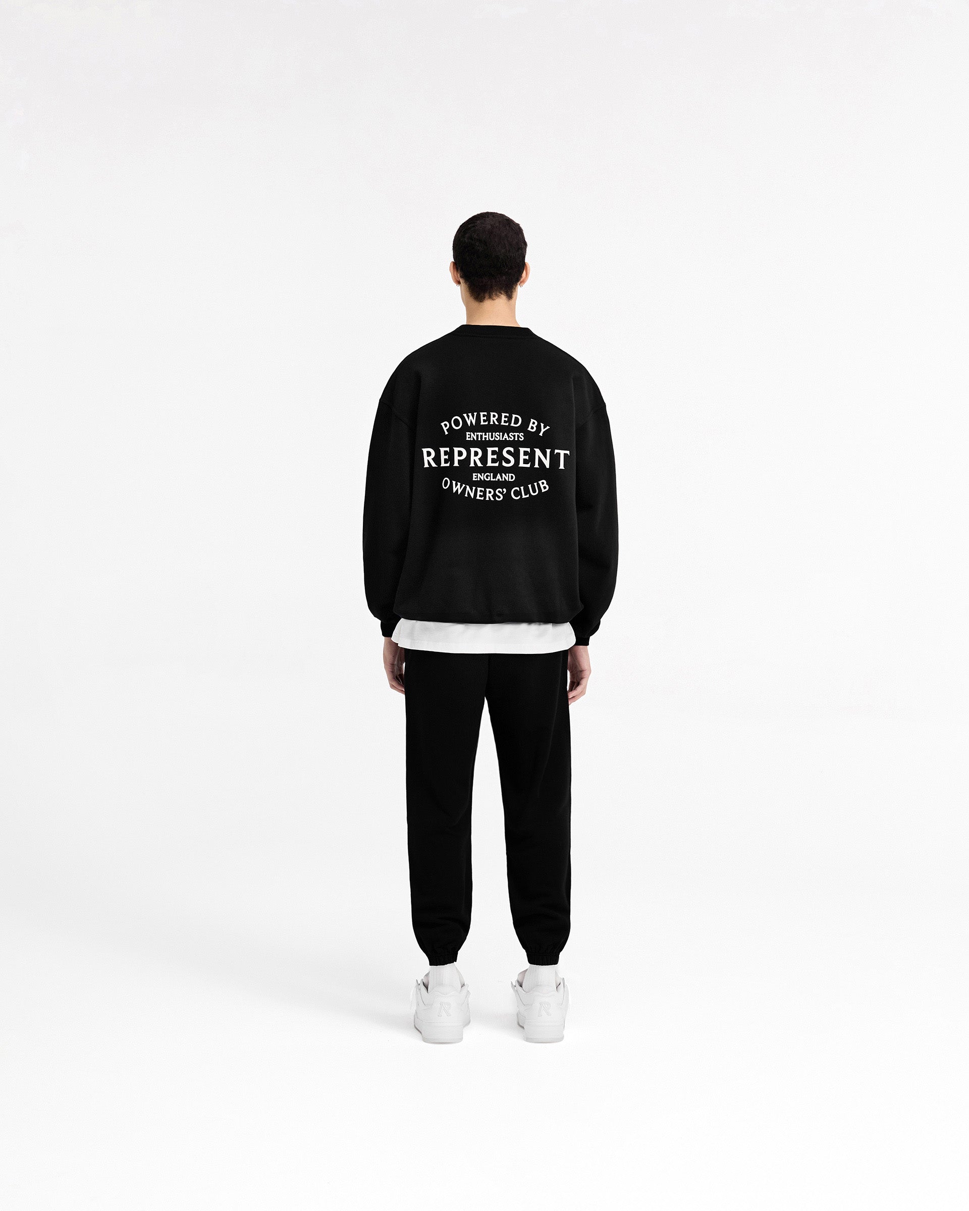Represent Owners Club Stamp Sweater - Jet Black | Men's Luxury Streetwear Pullover | Perfect for Casual Outfits & Urban Fashion