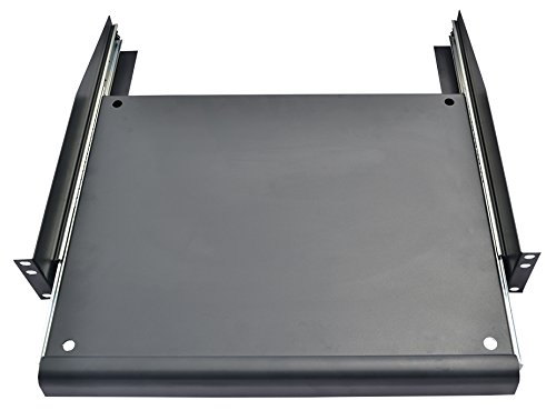 Sysracks 2U Rack of 2 Adjustable Pull-Out Sliding Keyboard & Mouse Tray for Server Rack - Perfect for Data Centers, IT Rooms & Home Office Setups