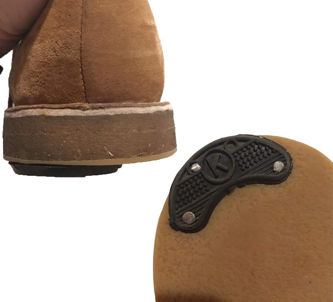 14 Pairs Rubber Heel Plates with Nails - Shoe Heel Repair Pads for Men & Women (Small, Medium, Large, Black) - Prevent Slippery & Extend Shoe Life for Work, Walking & Dress Shoes