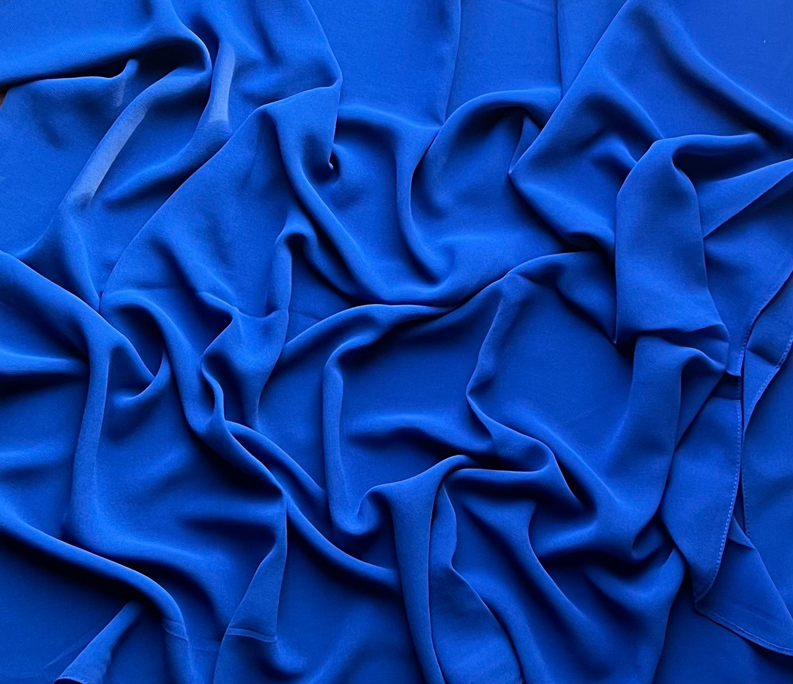 Royal Blue Georgette Chiffon Fabric - Lightweight & Flowy Material for Dresses, Scarves & Evening Gowns | Perfect for Bridesmaid Dresses, Formal Wear & DIY Fashion Projects