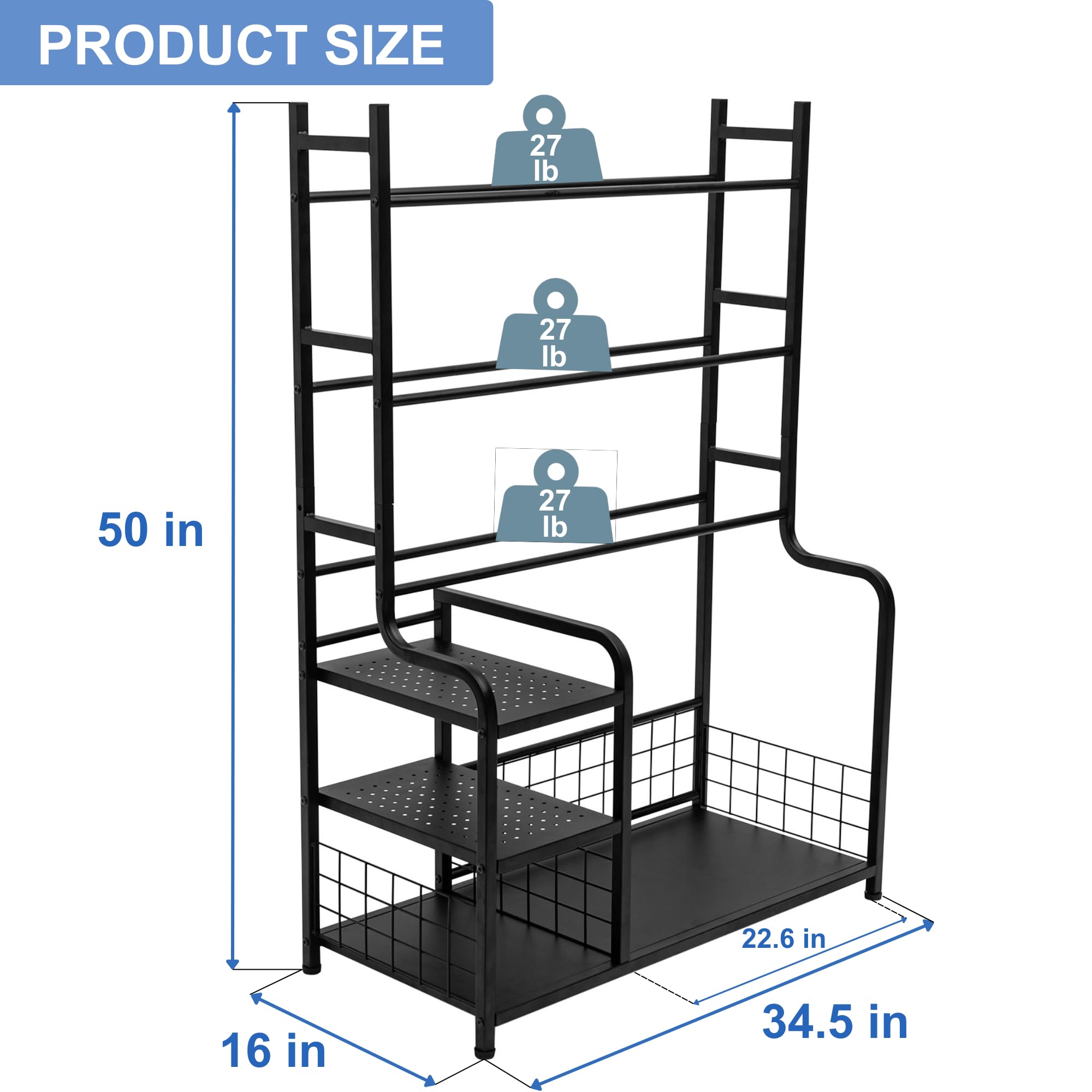 Premium Metal Disc Golf Storage Rack - Heavy Duty Disc Organizer Shelf for Frisbee Equipment | Perfect for Home, Garage & Basement Organization | Black Sport Accessories Stand