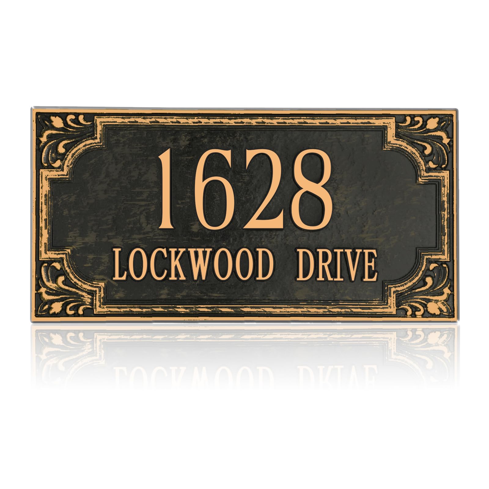 Personalized Large Address Plaque - Custom House Number Sign for Outdoor, Fence, Driveway & Apartment | 1/4