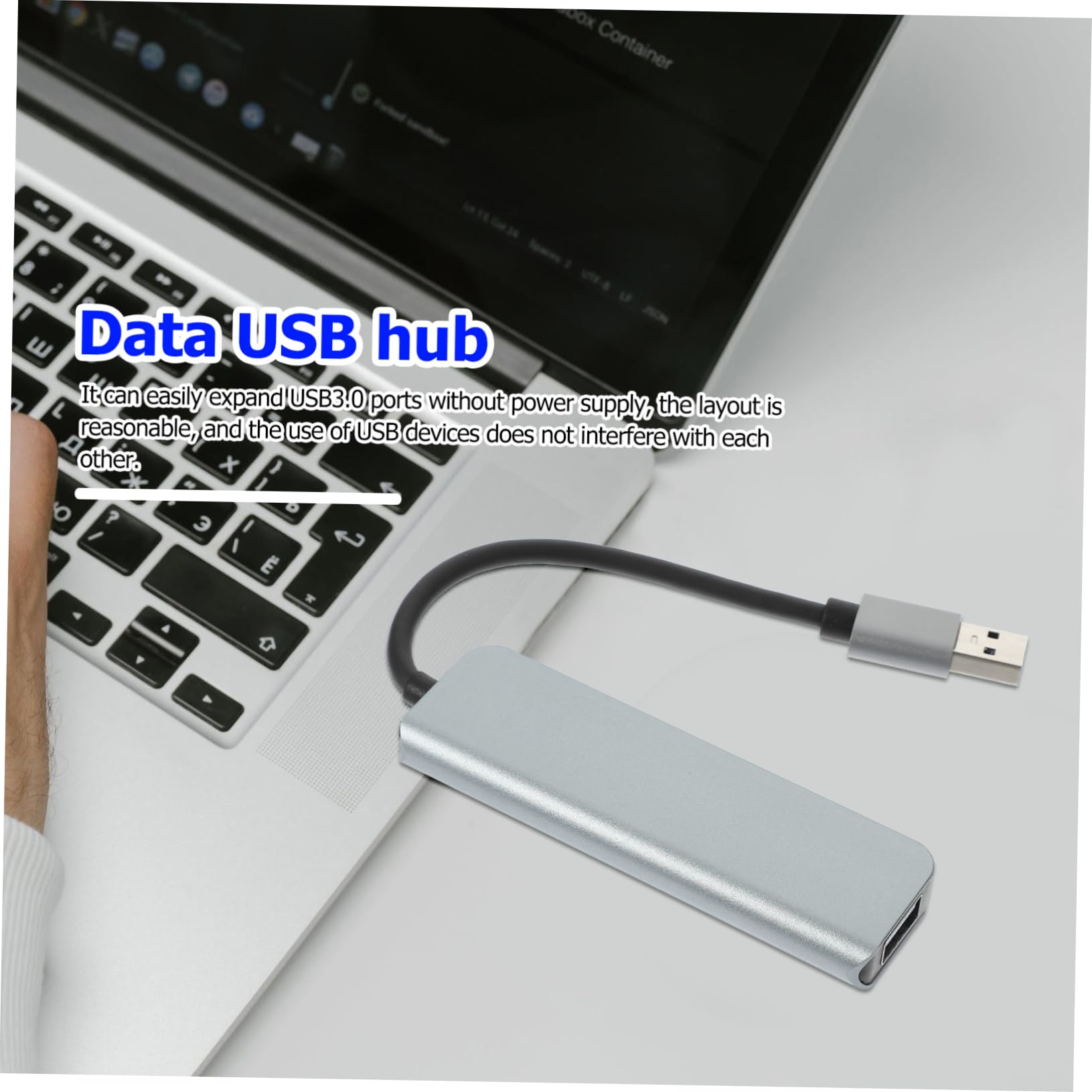 HOMSFOU 7-in-1 USB Hub with 4 USB 3.0 Ports & 3 Fast Charging Ports - Aluminum Alloy USB Splitter for Laptop, PC, MacBook - Perfect for Home Office, Gaming & Multi-Device Charging