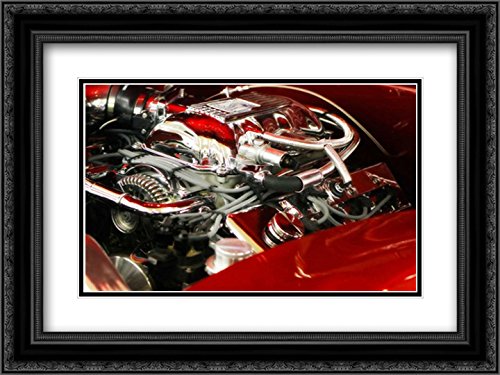Alan Hausenflock 18x15 Black Ornate Framed Double Matted Museum Art Print - Candy Apple Power Wall Decor for Living Room, Bedroom & Office