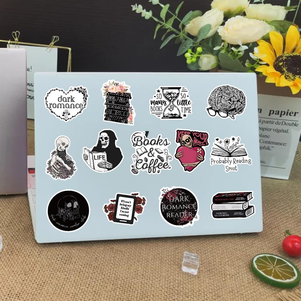 Dark Romance Book Stickers for Kindle & Reading Accessories - Aesthetic Booktok Stickers for Clear Case Skins - Perfect Book Lover Gifts for Adults | Great for Kindle Covers, Journals & Reading Accessories