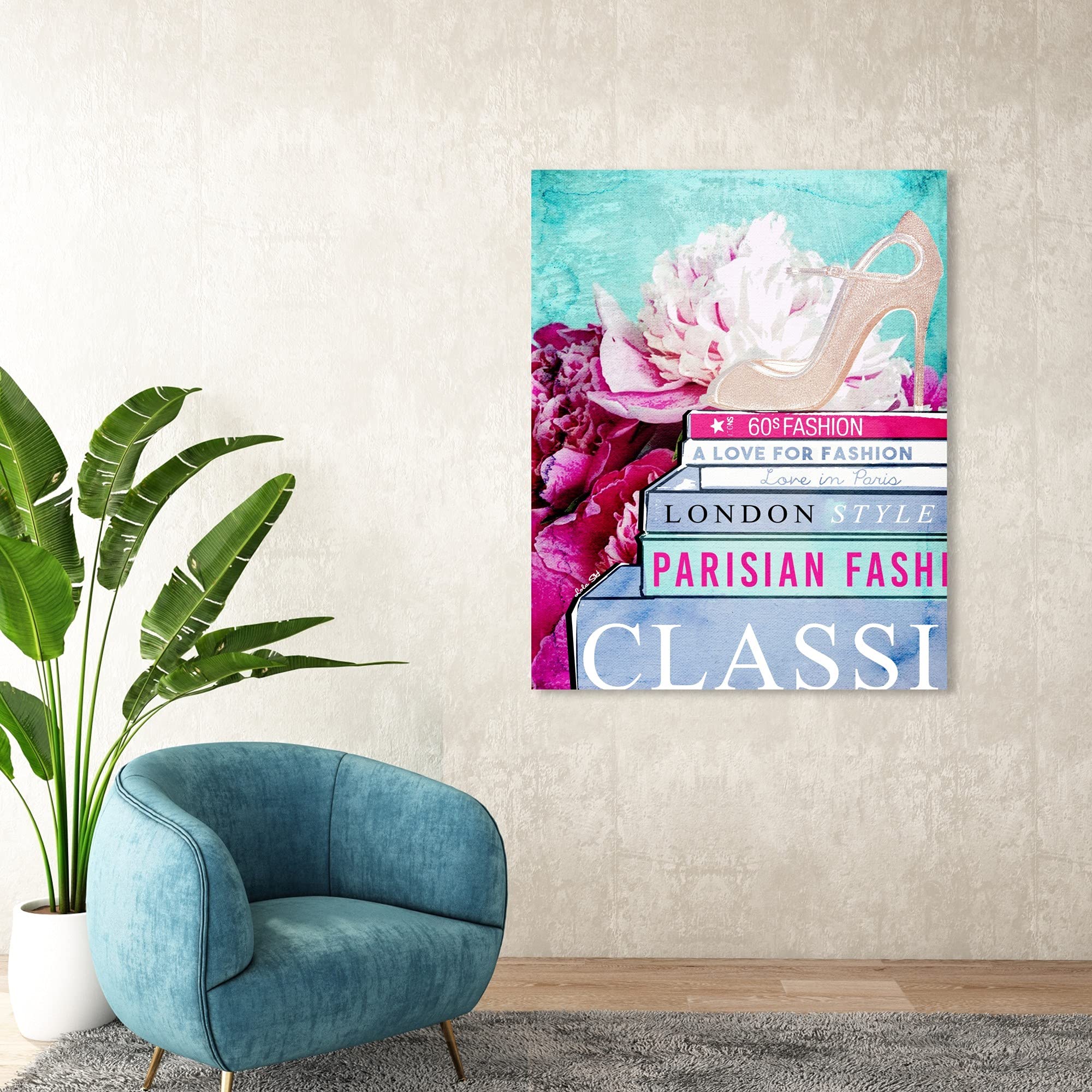 Oliver Gal Artist Co. Fashion & Glam Wall Art Canvas Prints - 'What's On My Mind Fashion' Books - Perfect for Home Decor, Office & Gift Giving