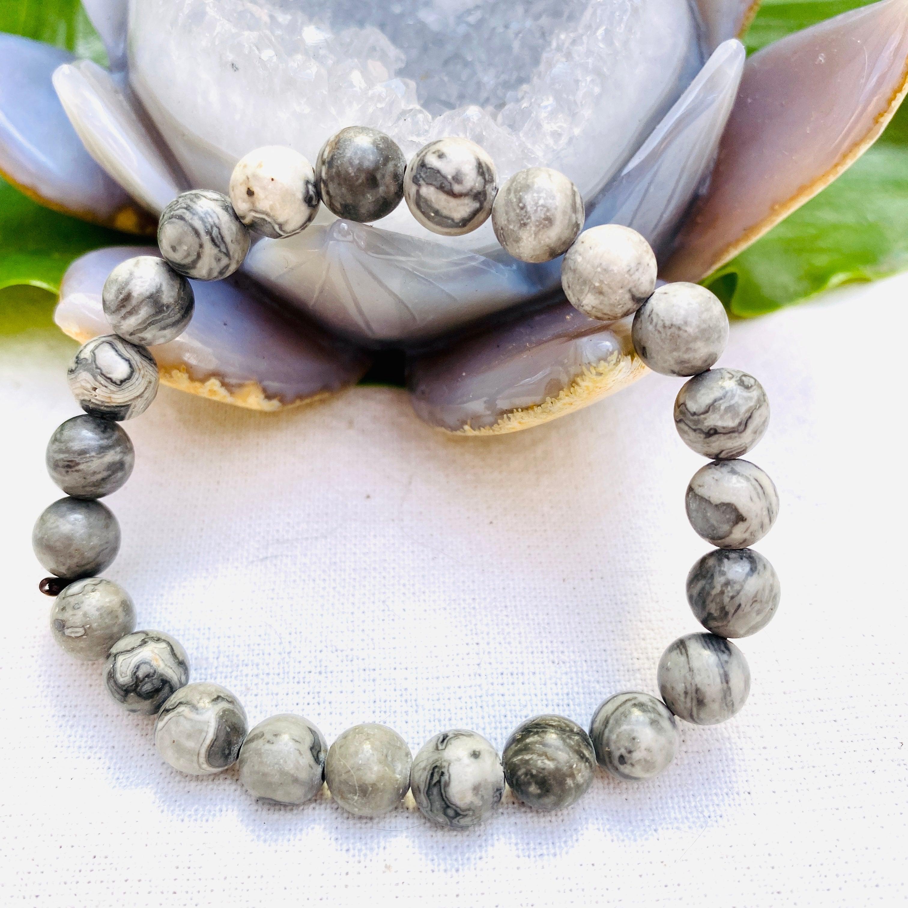 Natural Jasper Gemstone Beaded Bracelet for Women - Healing Stone Jewelry for Stress Relief & Positive Energy | Perfect for Yoga, Meditation & Everyday Wear