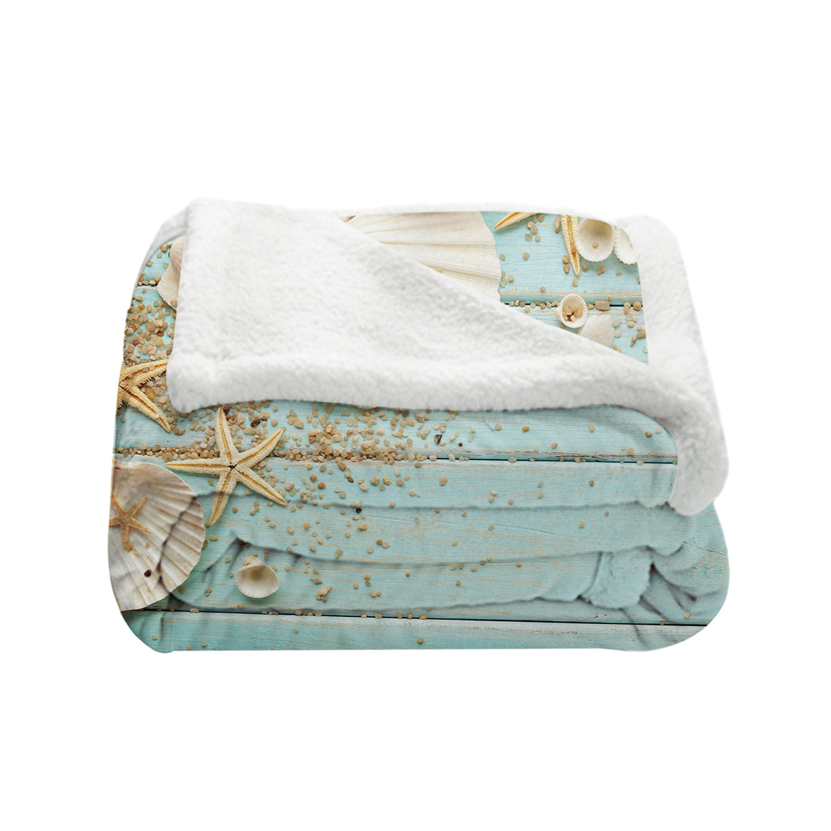 Cozy Coastal Soft Sherpa Blanket - Ultra Plush Warm Fleece Throw for Couch, Bed & Travel - Perfect for Winter Nights, Camping & Gifts
