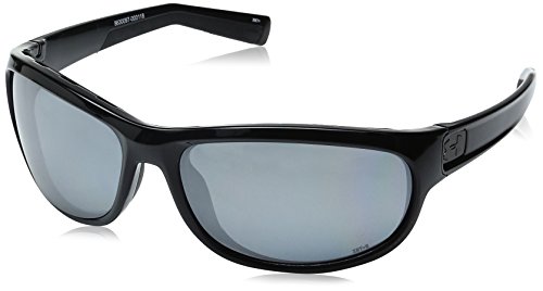 Shiny Black / Gray Polarized Silver Mirrored Lens