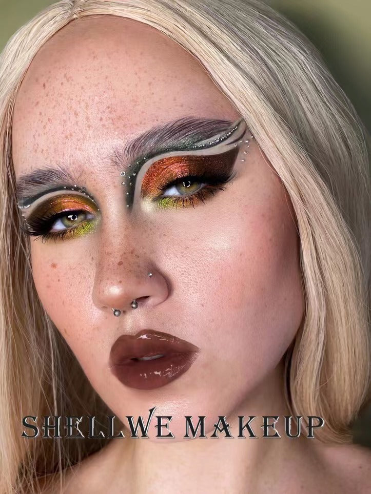 Shellwe Makeup Liana Matte Satin Shimmer Chameleon Green Eyeshadow Palette - 12 Highly Pigmented Colors for Day & Night Makeup Looks - Perfect for Parties, Weddings & Special Occasions