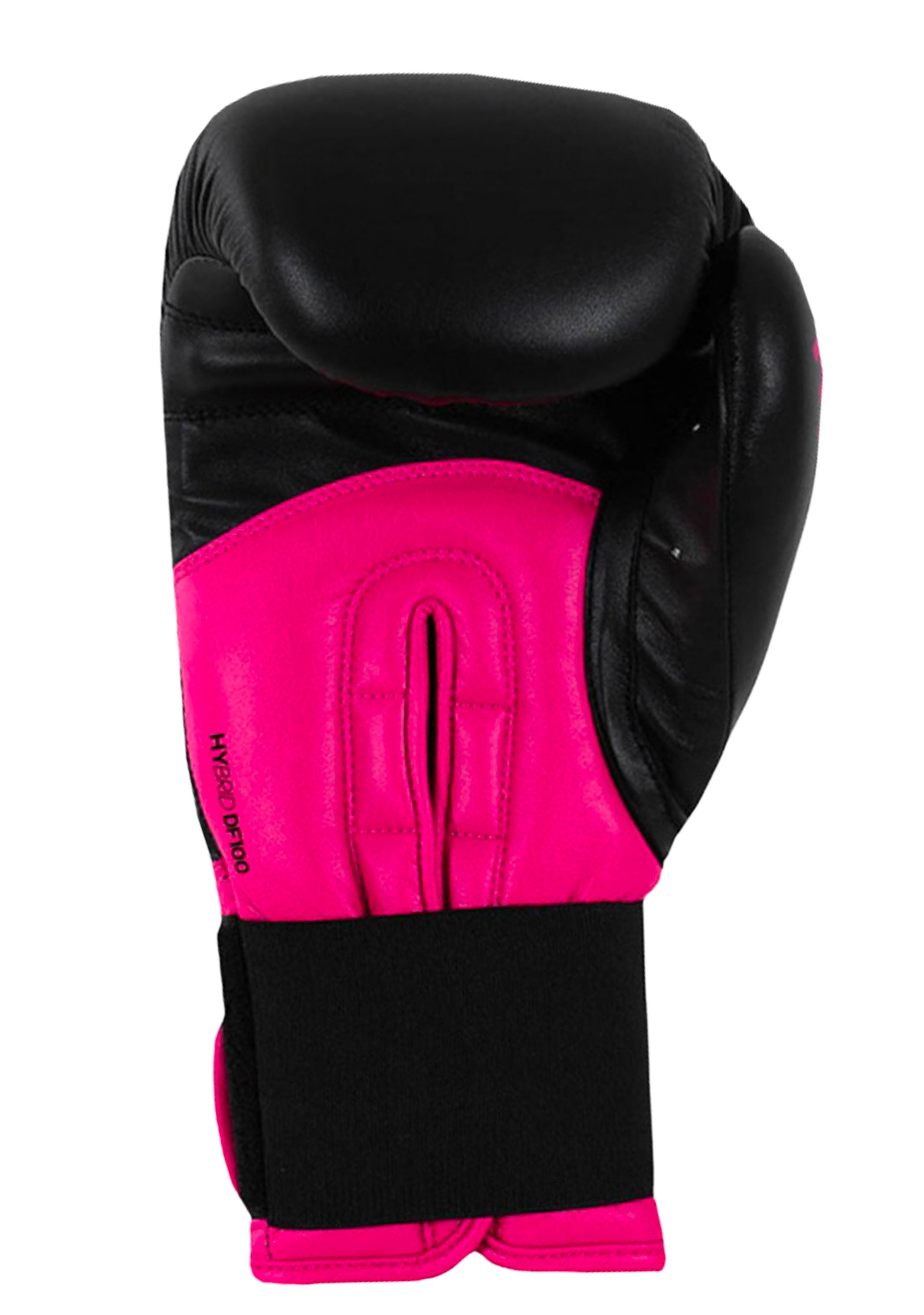 Adidas Hybrid 100 Dynamic Boxing Gloves for Men & Women - Pink/Black Training Gloves for Boxing, MMA, Kickboxing & Fitness Workouts - ADIHDF100