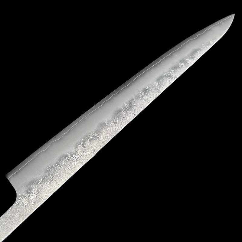 Premium Tsunehisa Ginsan #3 Nashiji 240mm Sujihiki Slicing Knife - High Carbon Stainless Steel Japanese Sushi & Meat Slicer - Perfect for Sushi Chefs, BBQ & Home Cooking