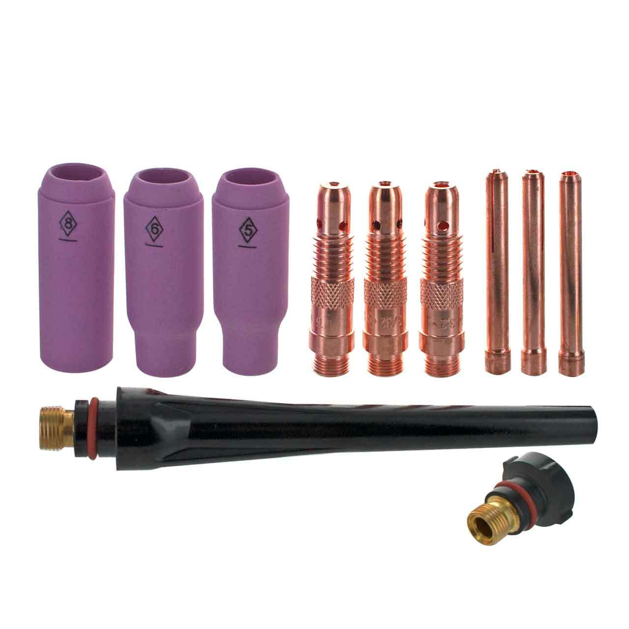 CK Worldwide 3 Series TIG Torch Accessory Kit - Large Size AK 3 for Professional Welding & Metal Fabrication | Perfect for Industrial, Automotive & DIY Projects
