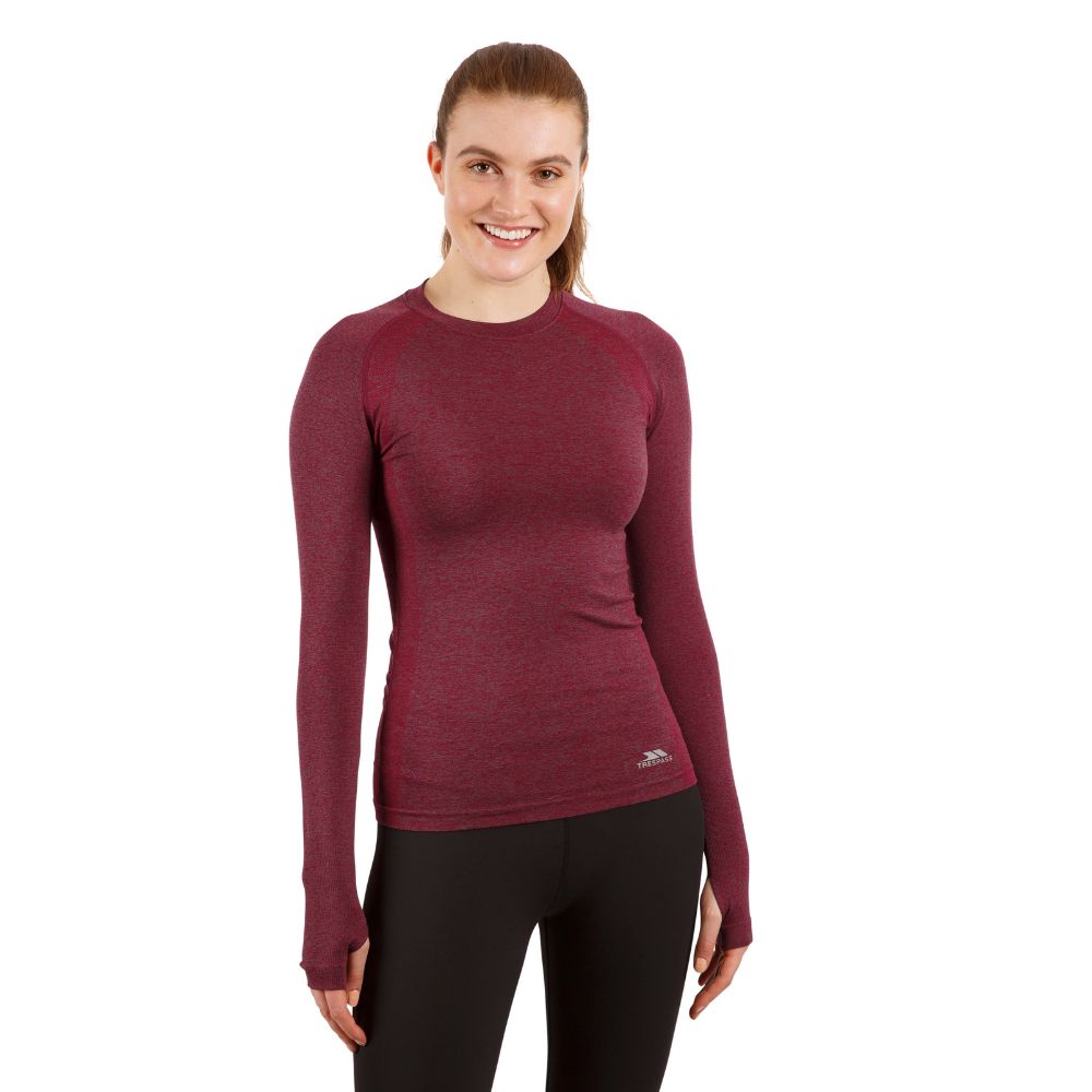 Trespass Welina Women's Thermal Base Layer Top - Warm Fleece Lined Long Sleeve Shirt for Hiking, Skiing & Winter Outdoor Activities