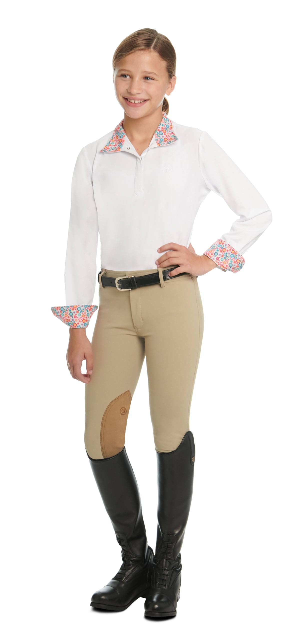Ovation Kids Bellissima Classic KP Breeches - Size 18 | Equestrian Riding Pants for Girls | Perfect for Horseback Riding Lessons & Competitions