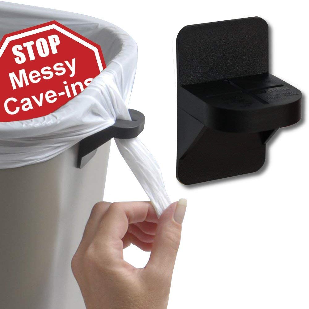 PlasticMill Heavy-Duty Cinch Trash Bags - 50 Pack Black Garbage Bags with Secure Tie Closure | Fits Standard Trash Cans | Perfect for Kitchen, Office, Bathroom & Outdoor Waste Disposal