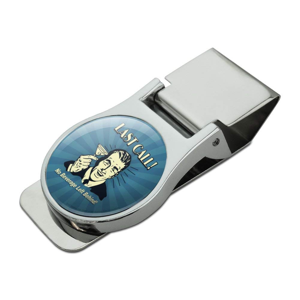 Funny Humor Money Clip - Satin Chrome Plated Metal Cash Holder - 'No Beverage Left Behind' Novelty Gift for Men - Perfect for Weddings, Bachelor Parties & Gag Gifts