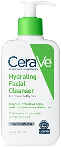 CeraVe Hydrating Facial Cleanser | Gentle Daily Face Wash for Dry & Sensitive Skin | Oil-Free & Fragrance-Free | Morning & Night Skincare Routine