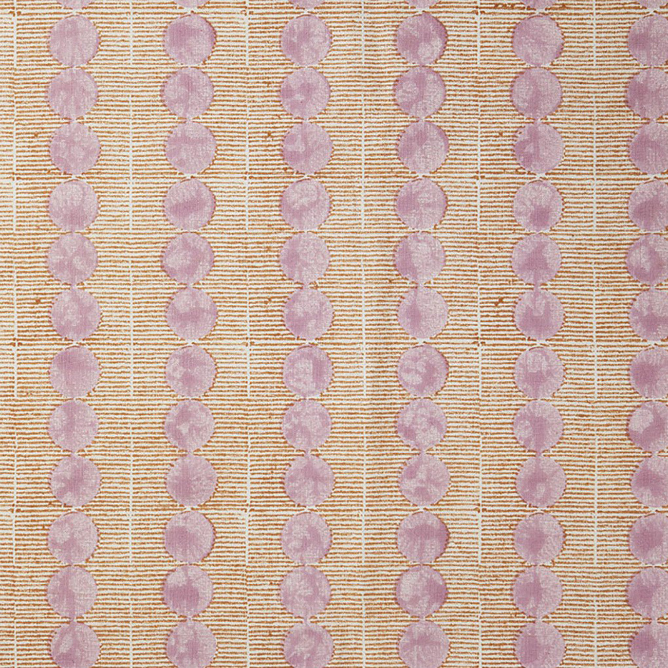 Sunrise Block Printed Linen Fabric - Rose & Copper Color - Perfect for DIY Crafts, Home Decor, and Fashion Accessories