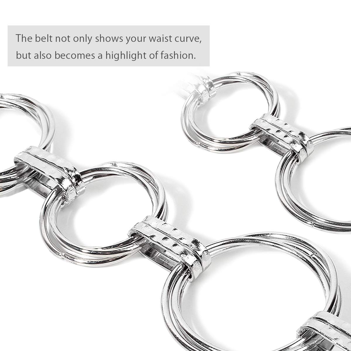 Fashion Women's Adjustable Waist Chain Belt - Gold & Silver Metal Ring Body Chain for Dresses, Party, Wedding & Daily Wear | Elegant Accessory for Outfits & Special Occasions