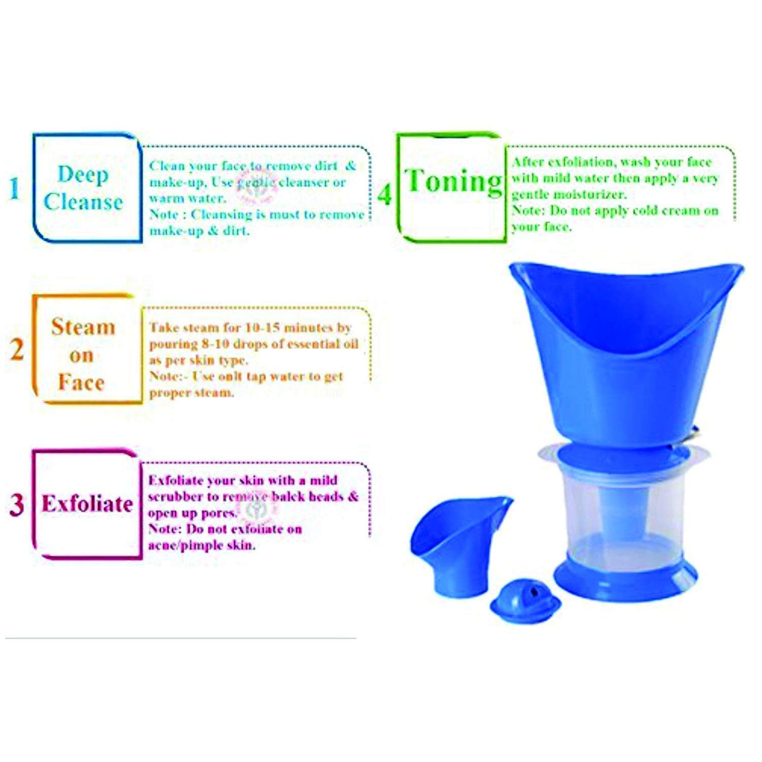 RUDRAYA 3-in-1 Steam Vaporizer for Cold & Cough Relief - Electric Steam Inhaler, Nasal Steamer & Nebulizer Machine with 6 Month Warranty - Perfect for Home Use, Travel & Respiratory Therapy