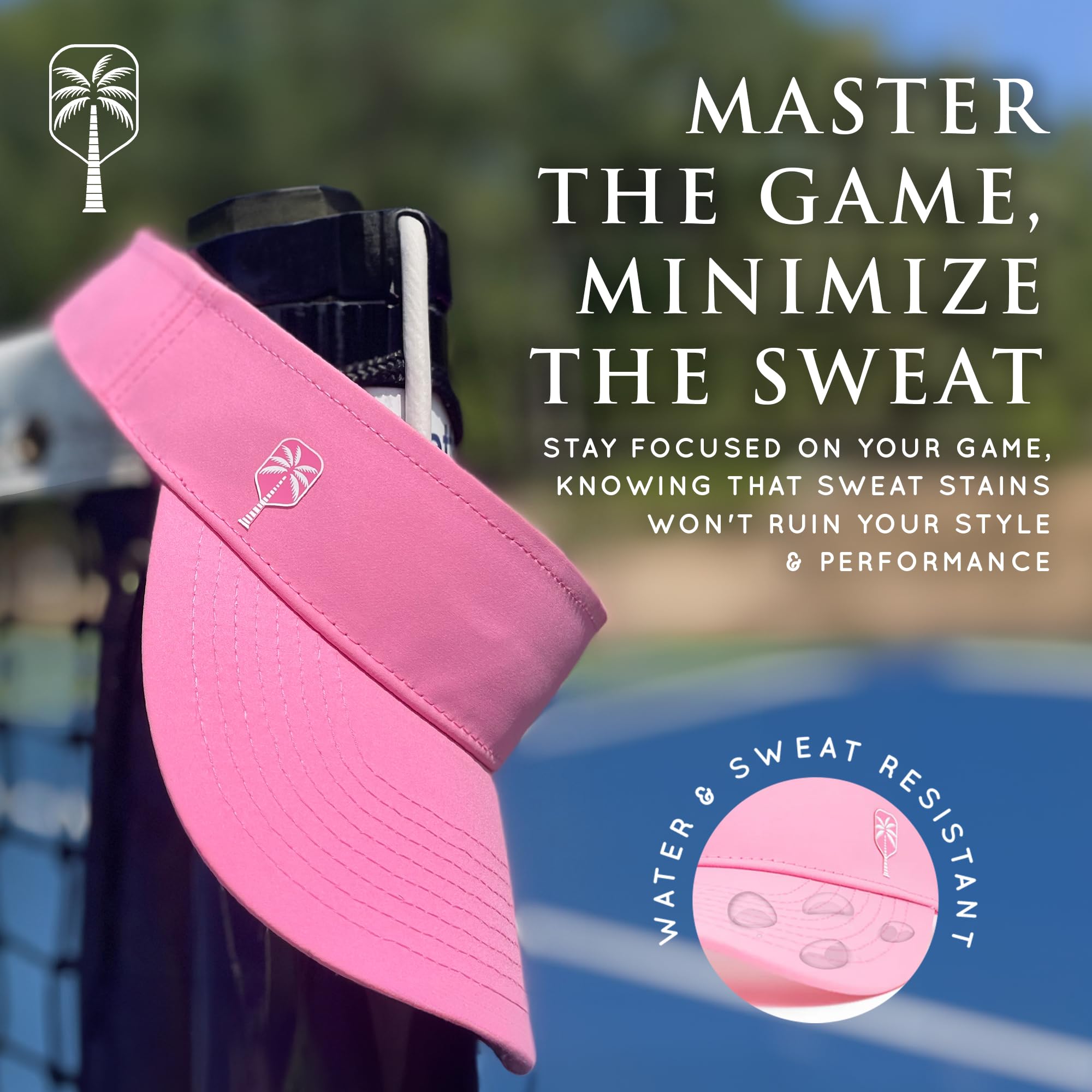 **Performance Pickleball Visor - Bold, Waterproof & Sweat-Resistant Sun Hat for Men & Women - One Size Fits Most - Perfect for Outdoor Sports & Summer Activities**