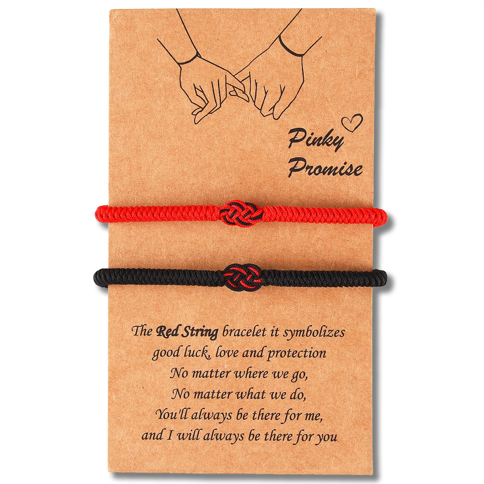 Matching Couple Bracelets for Him and Her - Best Friendship & Romantic Gifts for Birthday, Anniversary - Red String of Fate Soulmate Bracelets for Boyfriend, Girlfriend, Wife - Perfect for Date Nights, Valentine's Day & Long Distance Relationships