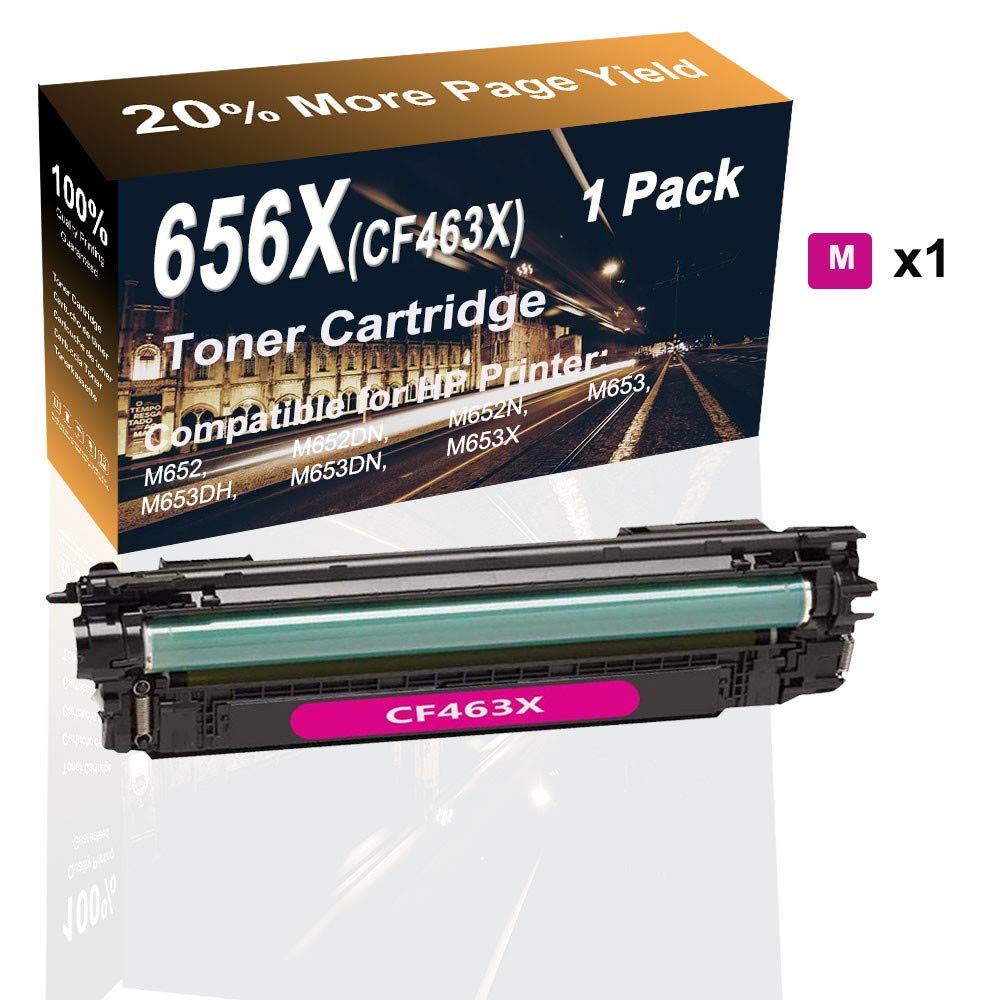 High Yield Compatible M652 M653 M652dn Laser Toner Cartridge (1-Pack, Magenta) - Replacement for HP 656X CF463X Printer Toner - Perfect for Office Printing & Home Office Use