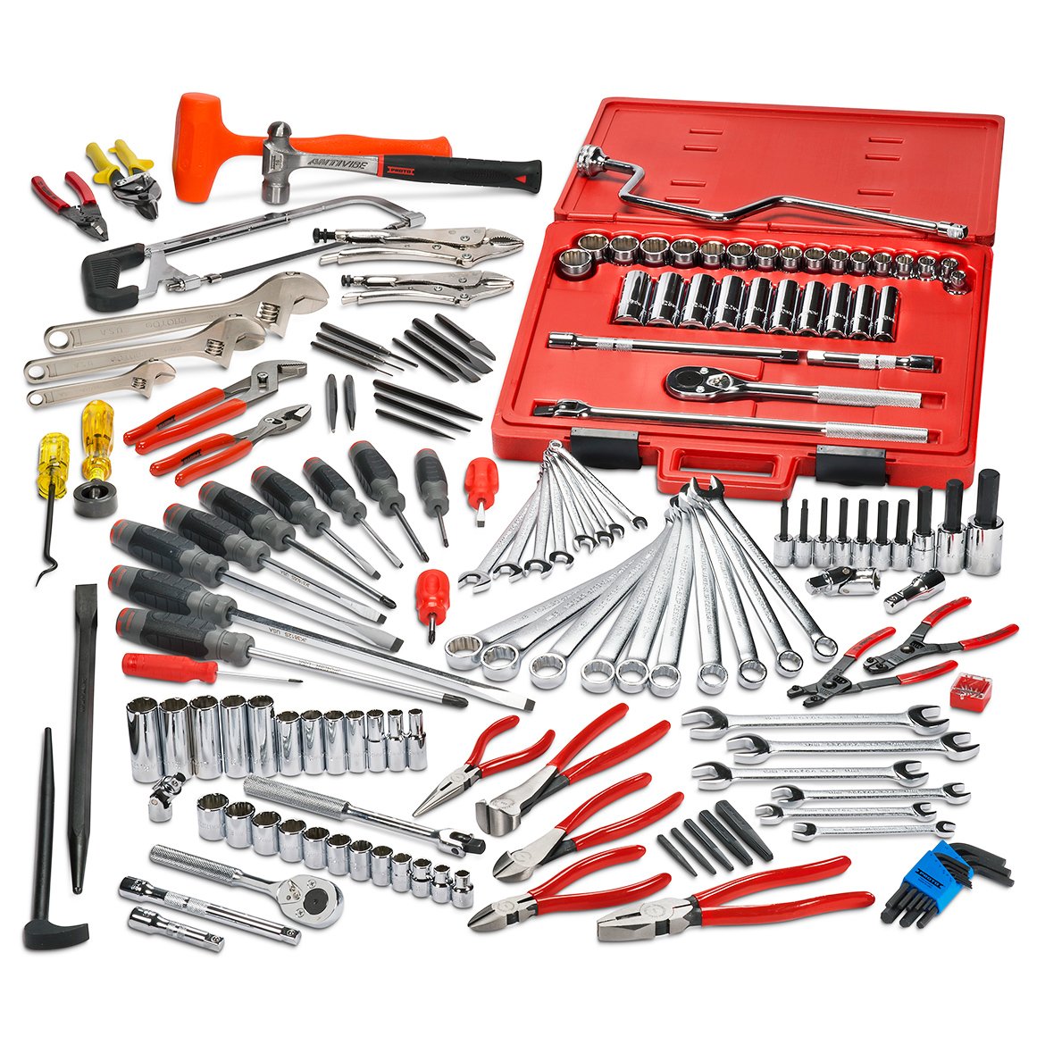 Proto Master Tool Set - 45-Piece General Purpose Tool Kit for Home Repair, Automotive & DIY Projects | Durable & Versatile Hand Tools for Professionals & Hobbyists