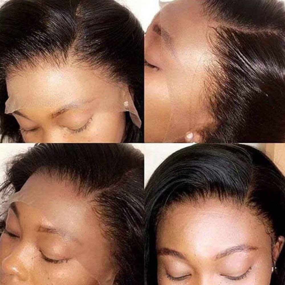 HD Invisible Lace Straight Human Hair Wig - 360 Transparent Lace Front, 150% Density, Glueless, Pre-Plucked with Baby Hair (14 Inch) | Perfect for Daily Wear, Cosplay & Special Occasions
