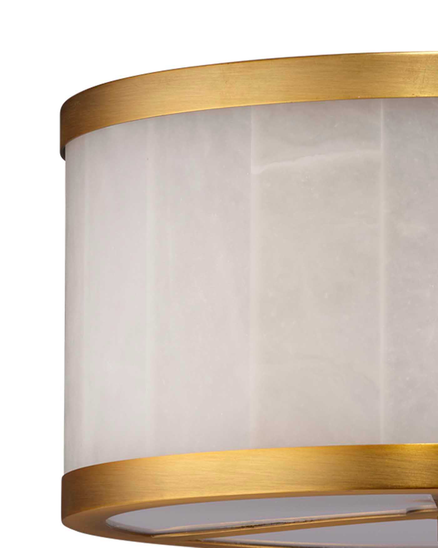 Upsala Alabaster Flush Mount Ceiling Light Fixture - Small Modern Round White Glass Dome for Bedroom, Hallway & Closet Lighting