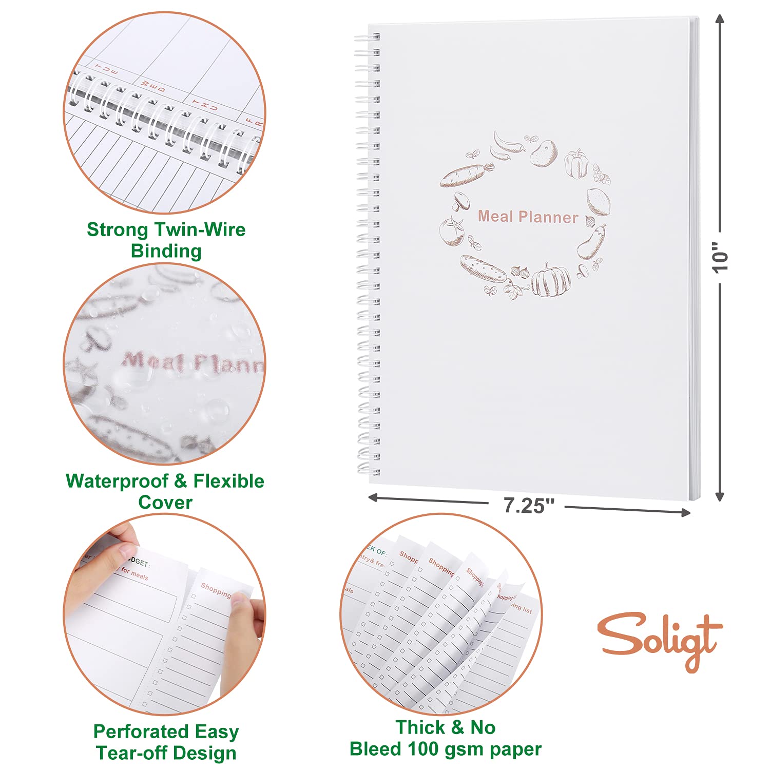 52-Week Spiral Meal Planner Notebook - 10