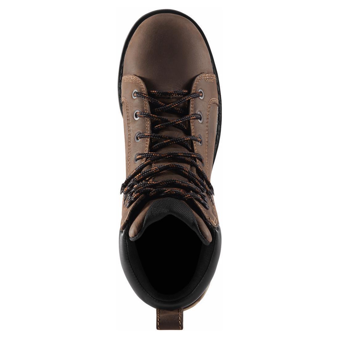 Steel Yard 6 Inch Soft Toe Work Boots for Men - Brown Leather Safety Shoes for Construction, Warehouse & Outdoor Work - Comfortable Non-Slip Work Boots