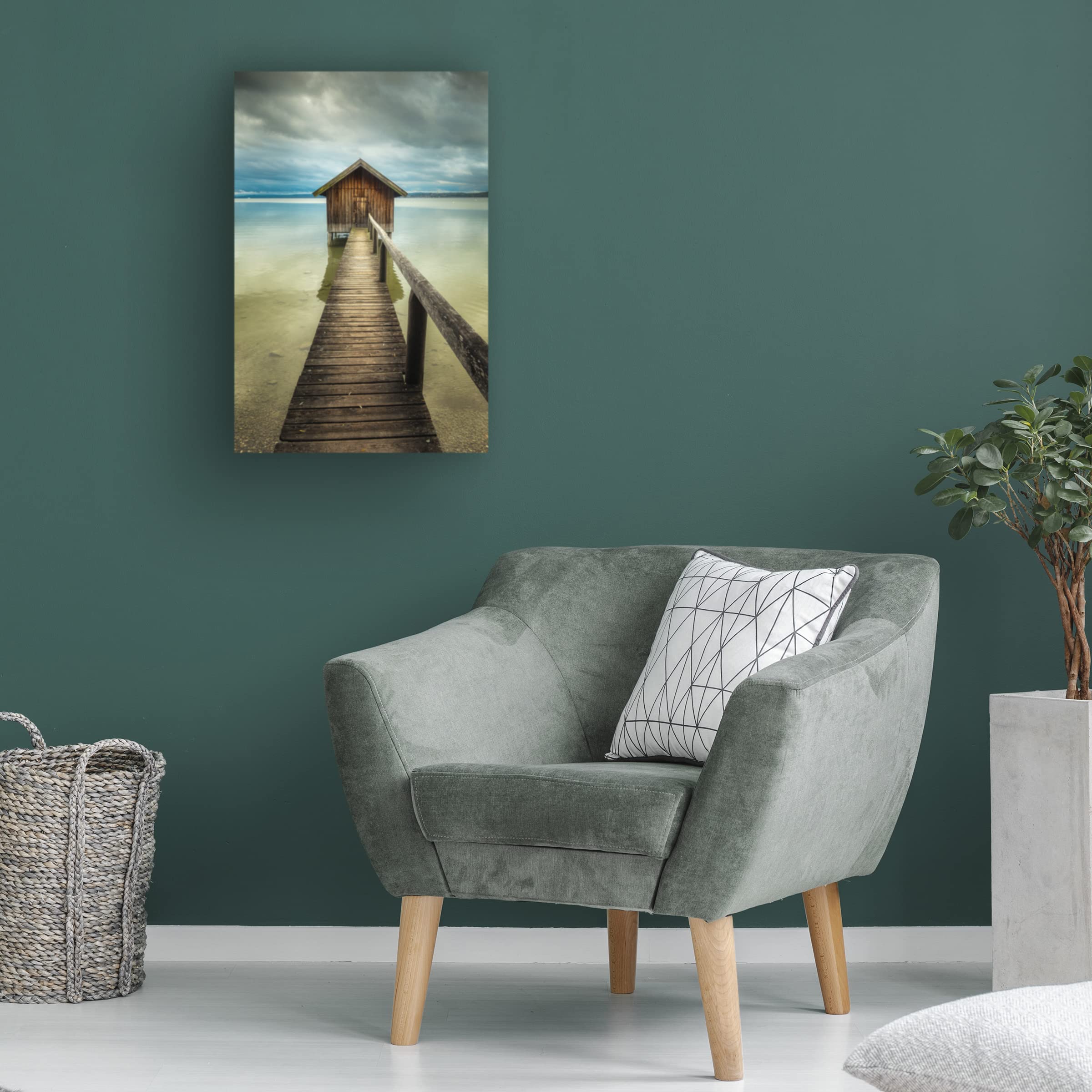 Trademark Fine Art 'Autumn Impression' Canvas Wall Art by Ulrike Eisenmann - Nature Inspired Landscape Painting for Living Room, Bedroom & Office Decor