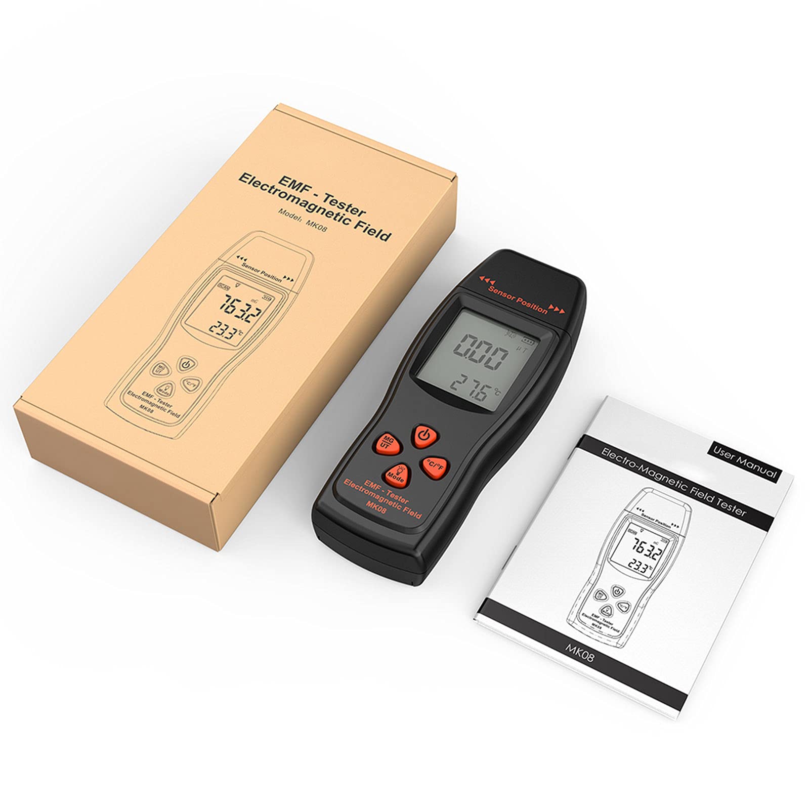 Mini Digital LCD EMF Meter - Handheld Electromagnetic Field Radiation Detector with Dosimeter Counter | Perfect for Home, Office & Ghost Hunting Safety Checks
