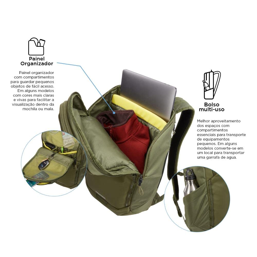 Thule Chasm 26L Backpack - Lightweight Hiking & Travel Daypack for Men & Women, Durable Water-Resistant Olivine Green, Perfect for Outdoor Adventures, Commuting & Daily Use