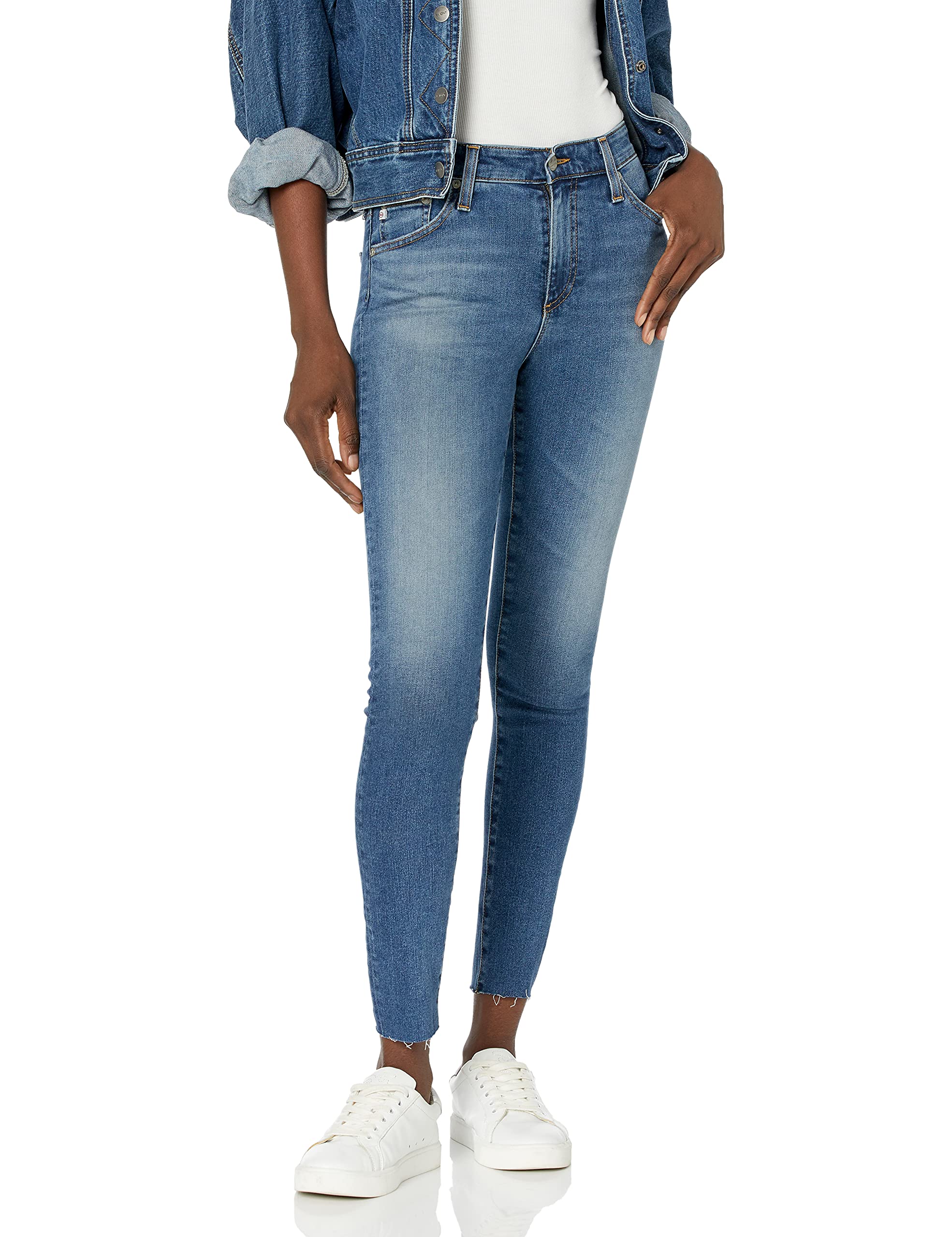 AG Adriano Goldschmied Women's Farrah High-Rise Skinny Jeans - Stretch Denim Pants for Everyday Wear, Work & Night Out