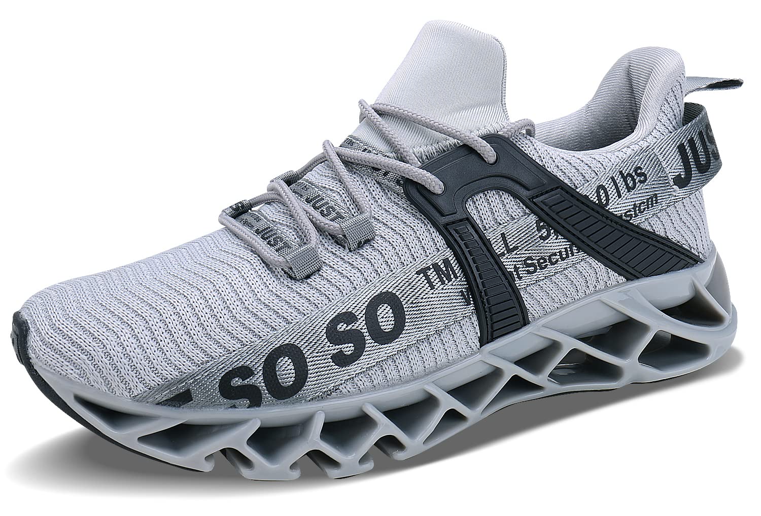 WONESION Men's Breathable Walking Shoes - Lightweight Tennis & Running Sneakers for Men - Fashionable Blade Design for Gym, Workout & Casual Wear
