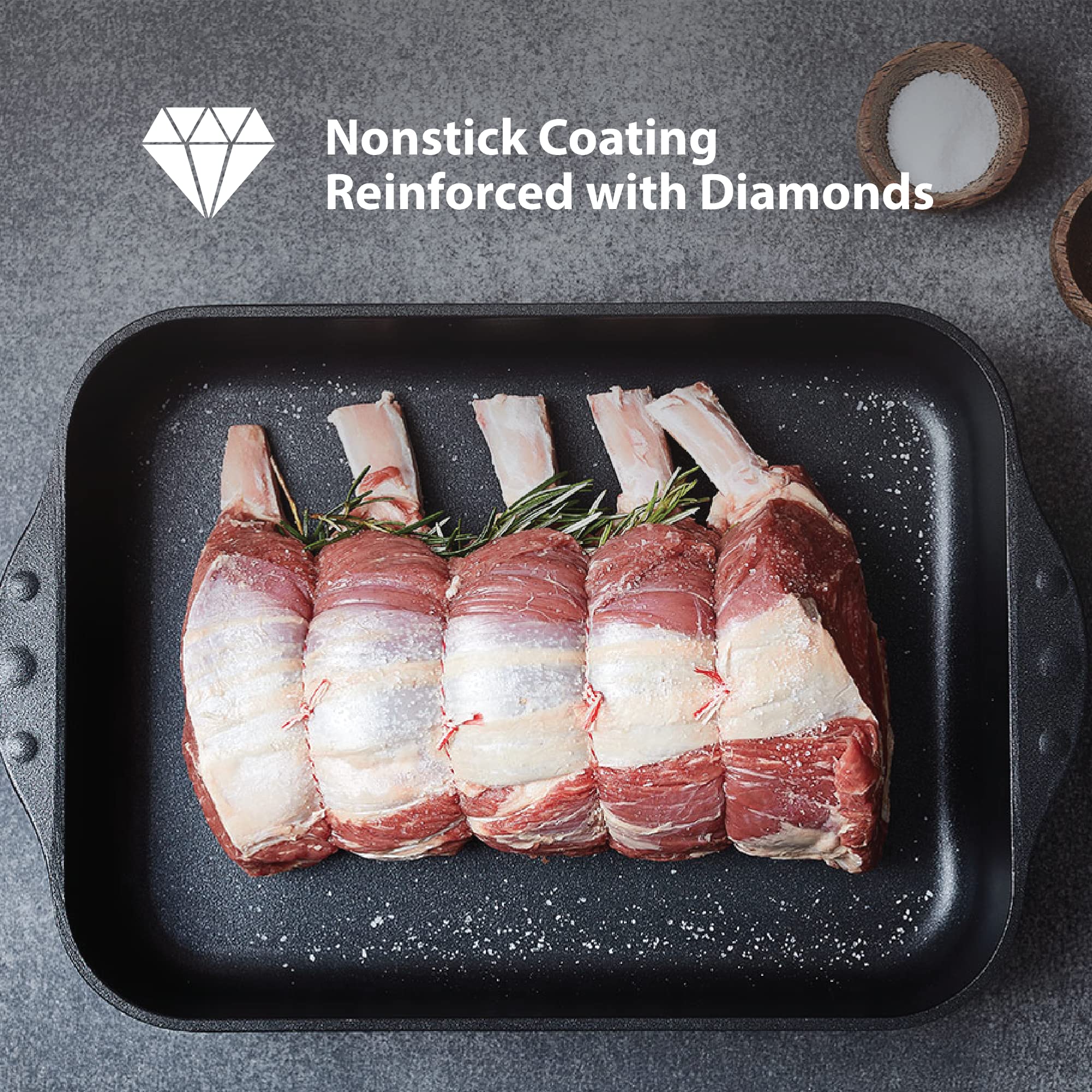 Swiss Diamond 11 Inch (3.7 Qt) Nonstick Induction Saute Pan with Lid - Diamond Coated Aluminum Cookware, Oven & Dishwasher Safe - Perfect for Sautéing, Frying & Simmering - Ideal for Home Chefs & Professional Kitchens