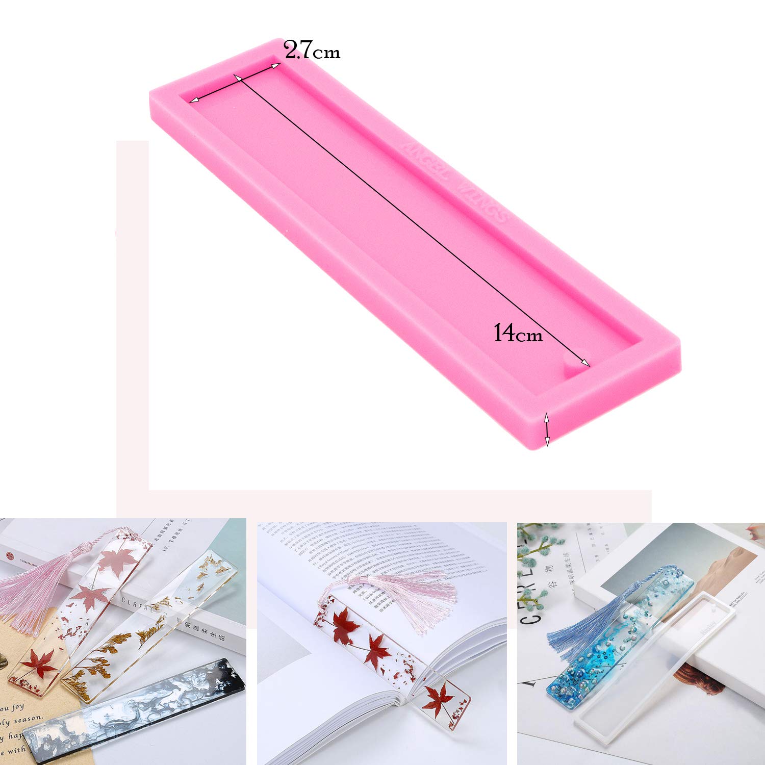 4 Pack Rectangle DIY Resin Keychain Silicone Molds - Epoxy Resin Casting Molds for Jewelry Making & Craft Projects - Perfect for DIY Keychains, Charms, and Handmade Gifts