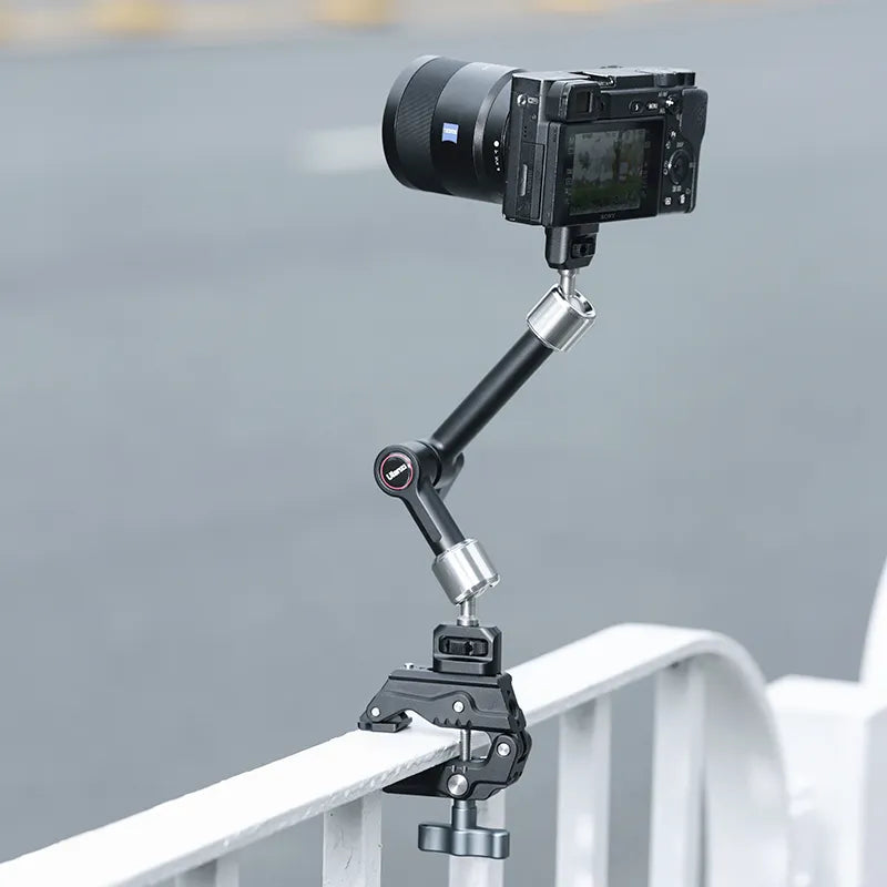 Ulanzi R011a Magic Arm with Crab Clamp T018 - Adjustable Camera Mount for DSLR, Smartphone, and GoPro - Perfect for Vlogging, Live Streaming, and Photography