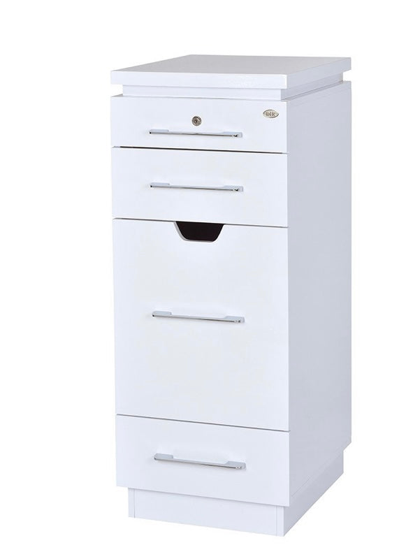 Romantic Styling Station Cabinet - Vanity Makeup Dressing Table with Mirror & Storage for Bedroom, Bathroom, Salon | Perfect for Makeup, Hair Styling & Jewelry Organization