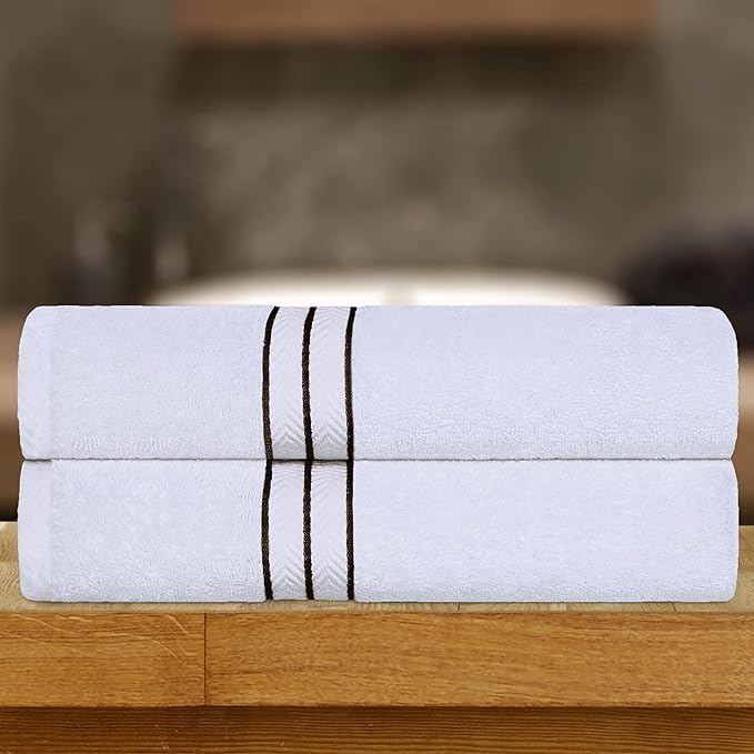 Premium Turkish Cotton Ultra Plush 2-Piece Bath Towel Set - Super Absorbent & Soft Luxury Bath Sheets for Spa, Hotel & Home Use