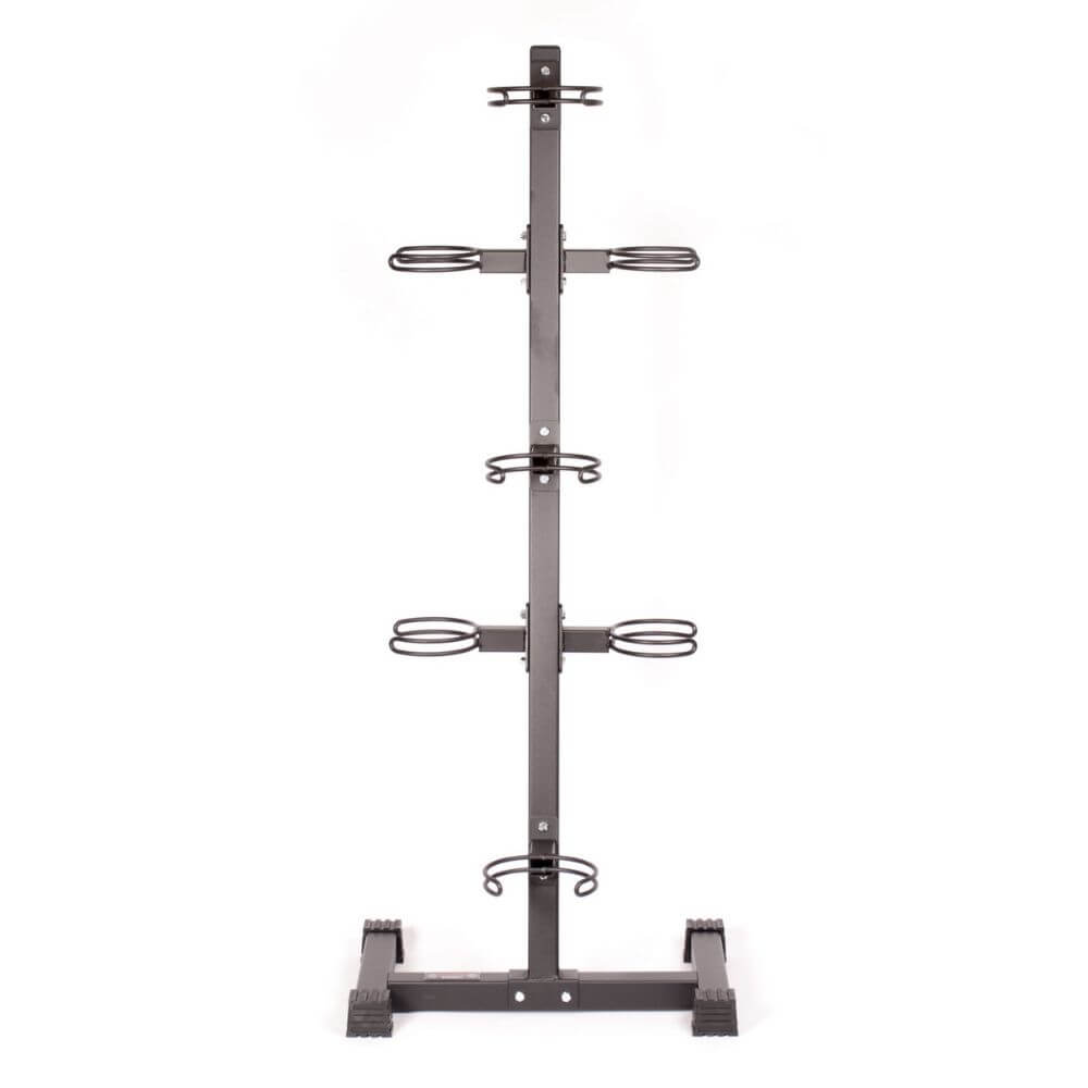 York Barbell 7-Ball Vertical Medicine Ball Storage Rack - Heavy Duty Gym Equipment for CrossFit, Home & Commercial Fitness Training